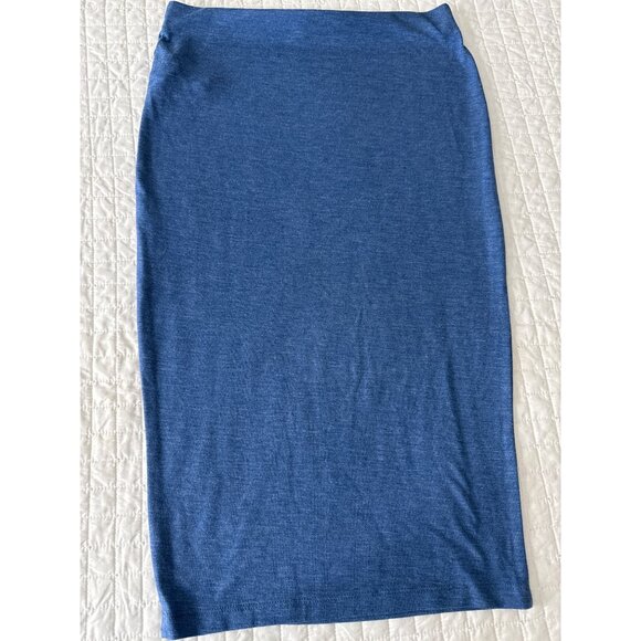Forever 21 Blue Pencil Skirt Size S Polyester Rayon Blend Made In Cambodia - Picture 4 of 7